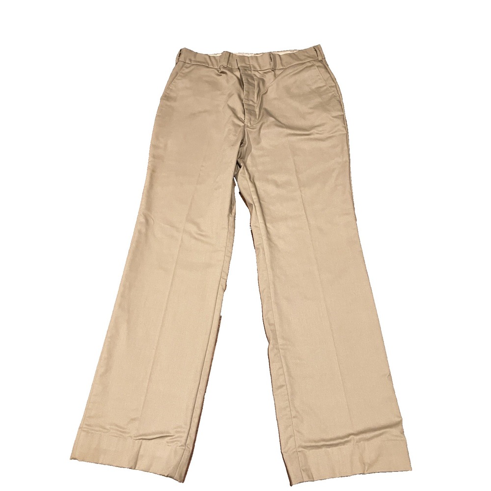 Woolrich Pants Mens 34x33 Khaki Flannel Lined Chino Plaid Liner 1917 Warm Winter